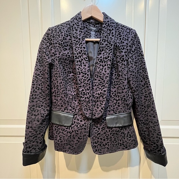 Olsen Sz S leopard print suit jacket - Picture 6 of 7